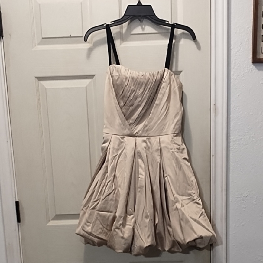 Betsey Johnson Cream Satin Balloon Dress